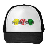 Yellow Jersey Green Jersey King of the mountains Trucker Hats