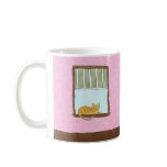 Yellow Kitty in a Window Mug