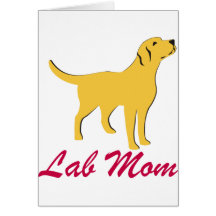 Yellow Lab Mum Greeting Card