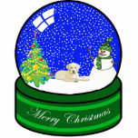 yellow lab snow globe photo sculptures