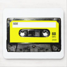 Yellow Label Vintage Cassette Mouse Pad