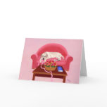 Yellow Labrador on the pink couch cards