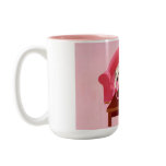 Yellow Labrador on the pink couch mugs