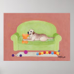 Yellow Labrador Retriever Art Print Large size