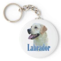Yellow Labrador Retriever Name Keychain