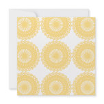 Yellow lace design. Yellow & white pattern. Custom invitations