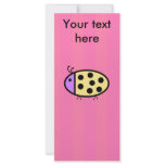 Yellow ladybug with pink stripes