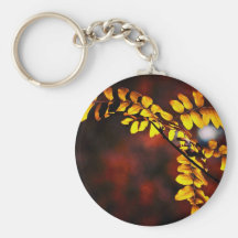 Yellow leaves keychain