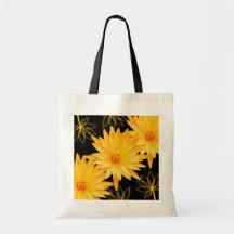 Yellow lillies summer tote bags
