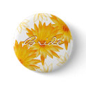 Yellow lillies - wedding name tags customisable buttons