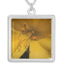 Yellow Lily Flower Necklace