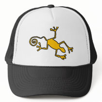 yellow lizzard cap trucker hats
