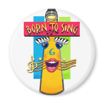 Yellow Fridge Magnet