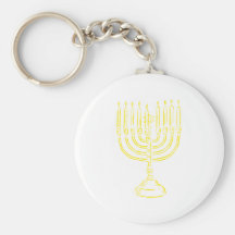 Yellow Menorah Key Chain