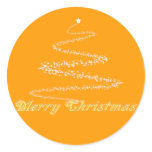 Yellow Merry Christmas Seal stickers