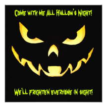 Yellow Monster Scarey Halloween Party Invitation