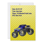 Yellow Monster Truck Invitation