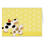 Yellow Moo Cows Note Card