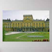 yellow Museum in city of Kecskemet, Hungary flower Print