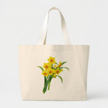 Yellow Narcissus by Pierre Joseph Redoute Canvas Bags