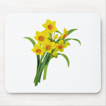 Yellow Narcissus by Pierre Joseph Redoute Mousepad