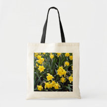 Yellow Narcissus flowers Canvas Bags