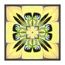 Yellow Native Flower Wrapped Canvas Gallery Wrapped Canvas