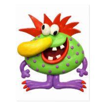 Yellow Nose Monster Post Cards