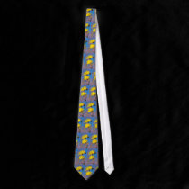 Yellow on Blue, ties