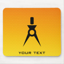 Yellow Orange Architect Mouse Mat
