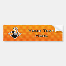 Yellow Orange Chess Bumper Stickers