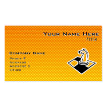 Yellow Orange Chess Business Card