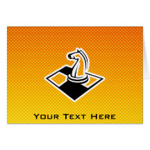 Yellow Orange Chess Card