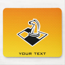 Yellow Orange Chess Mousemat
