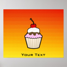 Yellow Orange Cupcake Posters