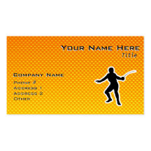 Yellow Orange Fencing Business Card Template