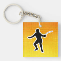 Yellow Orange Fencing Keychains
