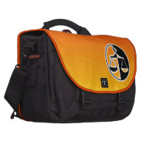 Yellow Orange Justice Scales Laptop Messenger Bag
