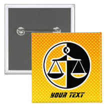 Yellow Orange Justice Scales Pins
