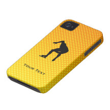 Yellow Orange Speed Skater iPhone 4 Cases