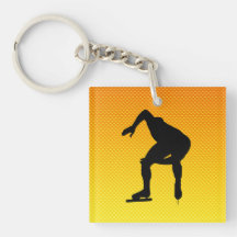 Yellow Orange Speed Skater Key Chain
