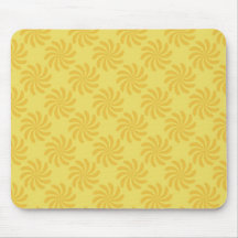 Yellow Orange Swirl; Spring Swirls Mousepad