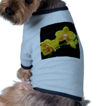 Yellow orchid dog t shirt