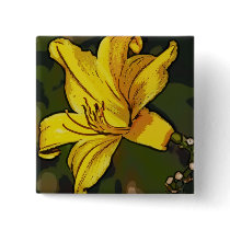 Yellow ornamental lily serigraph