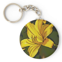 Yellow ornamental lily serigraph