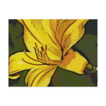 Yellow ornamental lily serigraph
