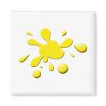 Yellow Paint Splodge magnets