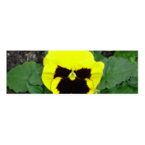 Yellow Pansy Bookmark Business Card Templates