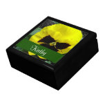 Yellow Pansy Flower Gift Box