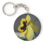 Yellow pansy keychains